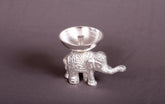 Elegant Silver Elephant Diya